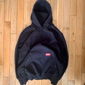 Men's Milwaukee Tools Heavy Duty Hoodie Black XL Thick Work Pullover Sweater